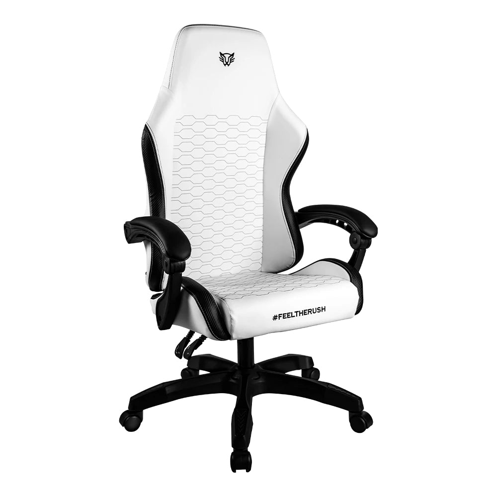 Silla Gamer Balam Rush Power Neat / Piel Sintetica / Inclinación 155° / Piston Clase 3 / Max 120 Kg / Reposabrazos Ajustable / Blanco / Br-938235