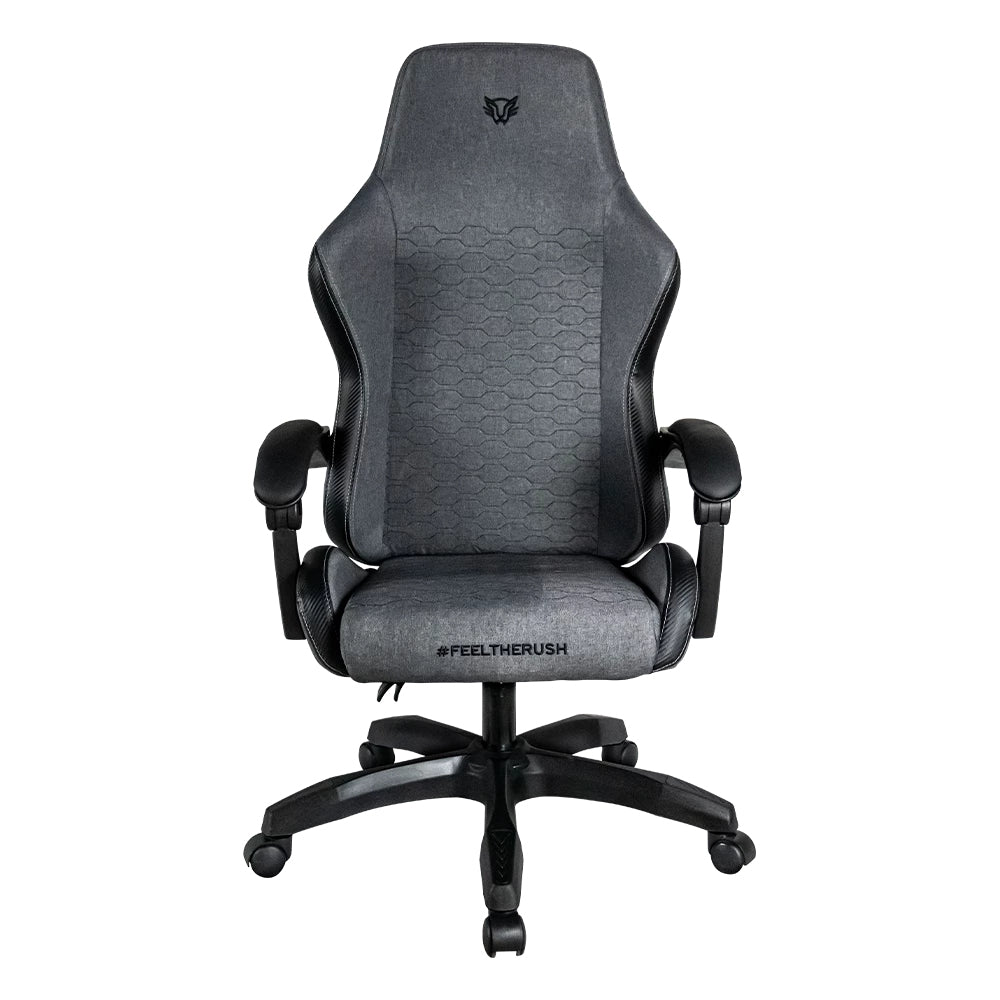 Silla Gamer Balam Rush Power Neat / Piel Sintetica / Inclinación 155° / Piston Clase 3 / Max 120 Kg / Reposabrazos Ajustable / Gris / Br-938242