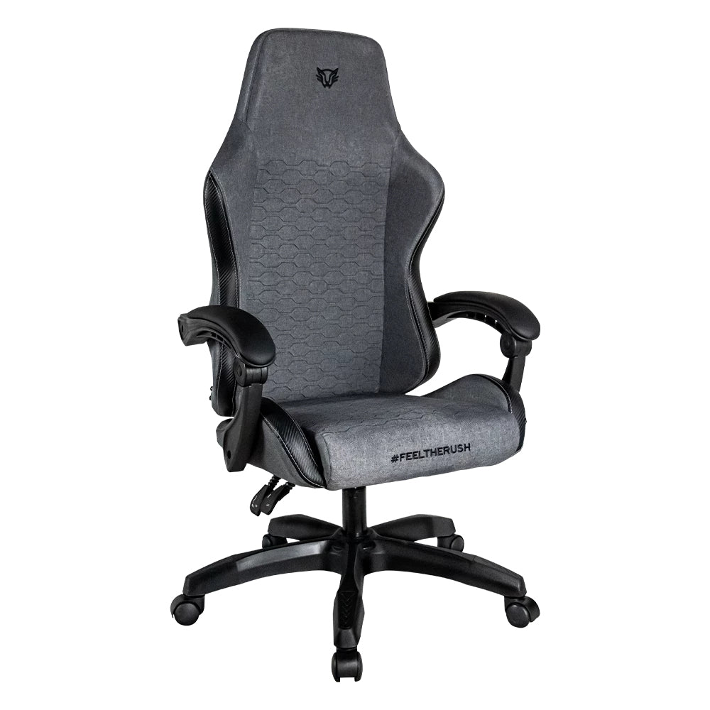 Silla Gamer Balam Rush Power Neat / Piel Sintetica / Inclinación 155° / Piston Clase 3 / Max 120 Kg / Reposabrazos Ajustable / Gris / Br-938242