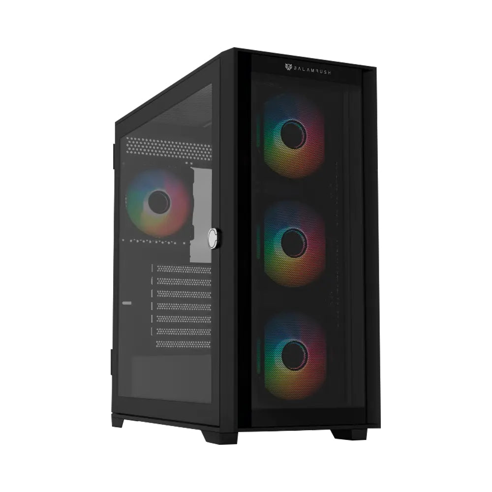 Gabinete Balam Rush Full Torre Carbon 9000/Usb 3.0/2.0/Usb C/4 Vent/Negro (Br-938754)