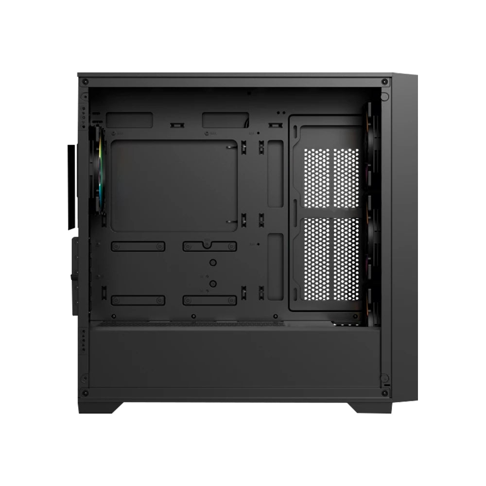 Gabinete Gamer Balam Rush Carbono Twin Mate 8000 / Mini Torre / Micro Atx, Mini Itx / Panel Intercambiable Malla -Cristal Templado / Soporte Enfriamiento Liquido / Ventilador Argb / Negro / Br-938778