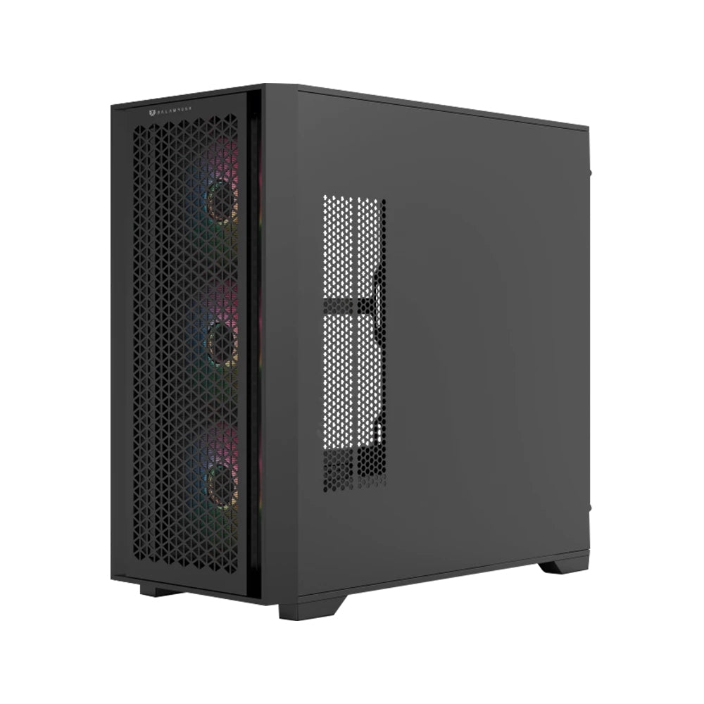 Gabinete Gamer Balam Rush Carbono Twin Mate 8000 / Mini Torre / Micro Atx, Mini Itx / Panel Intercambiable Malla -Cristal Templado / Soporte Enfriamiento Liquido / Ventilador Argb / Negro / Br-938778