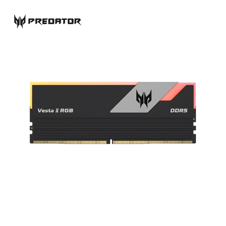 Memoria Acer Predator Vesta Ii U-Dimm Ddr5 32Gb (2X16Gb) 6000 Mt/S, Cl32 Gaming Rgb Color Negro (Bl.9Bwwr.378)