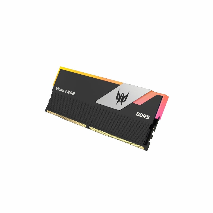 Memoria Acer Predator Vesta Ii U-Dimm Ddr5 32Gb (2X16Gb) 6000 Mt/S, Cl32 Gaming Rgb Color Negro (Bl.9Bwwr.378)