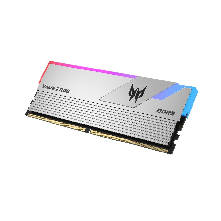 Memoria Acer Predator Vesta Ii U-Dimm Ddr5 64Gb (2X32Gb) 6000 Mt/S, Cl32  Gaming Rgb  Color Plata (Bl.9Bwwr.382)