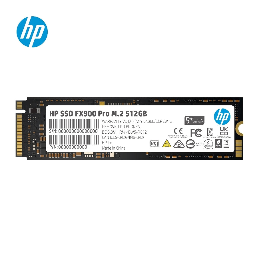 Unidad De Estado Solido Ssd Interno 512Gb Hp Fx900 Pro M.2 2280 Nvme Pcie Gen 4X4 4A3T9Aa