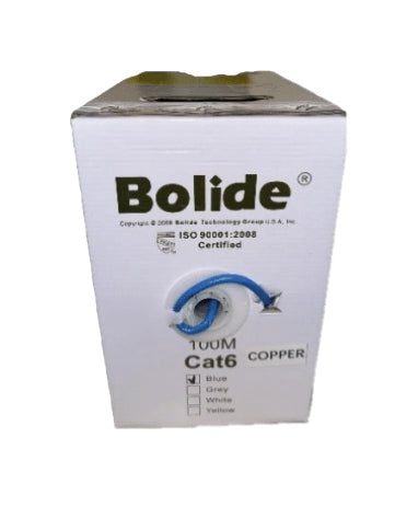 Cable De Red Bolide Bp0033/Cat6/Cmx-100 M Azul 100% Cobre