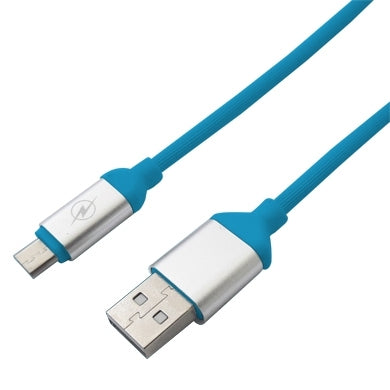 Cable Usb V2.0 A Micro De Pvc Texturizado Brobotix 161208A 125 Cms Azul