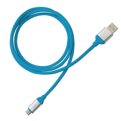 Cable Usb V2.0 A Micro De Pvc Texturizado Brobotix 161208A 125 Cms Azul
