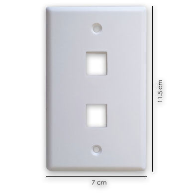 Tapa Faceplate 2 Puertos Bca Br Obotix