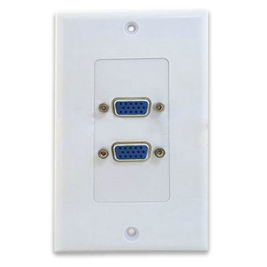 Tapa (Faceplate) Svga 2 Puertos Conector Hembra