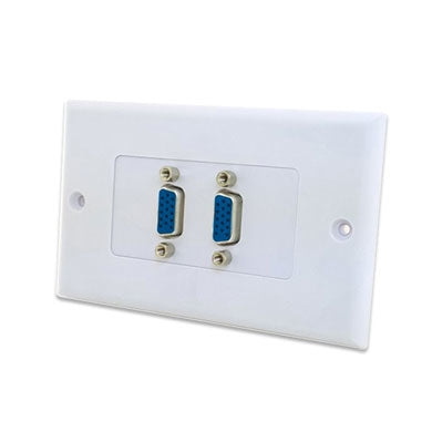 Tapa (Faceplate) Svga 2 Puertos Conector Hembra