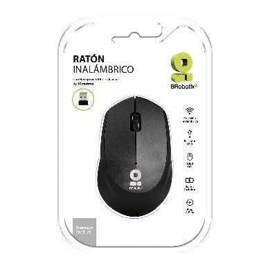 Mouse Brobotix 6000762 Inalámbrico 1000 Dpi Óptico Negro