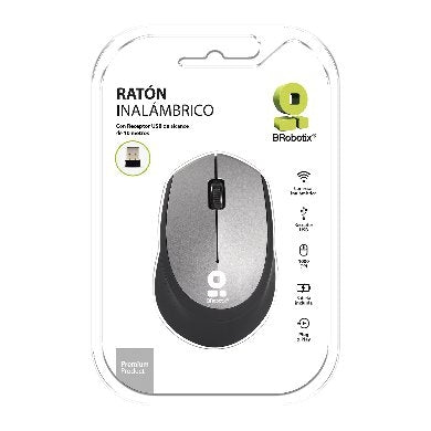 Mouse Brobotix 6000786 Inalámbrico 1000 Dpi Óptico Negro Con Gris