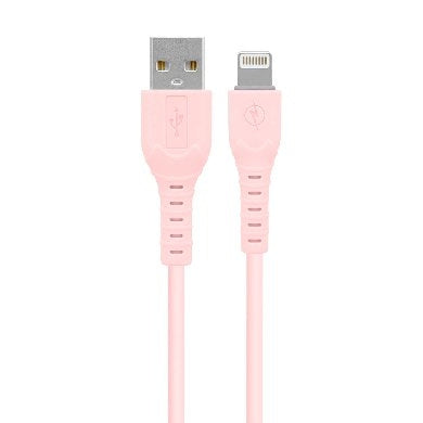 Cable Carga Rapida Lightning 1.0 Metro Pvc Color Rosa Brobotix