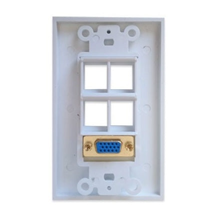 Tapa (Faceplate) Svga 1 Puerto + 4 Cavidades