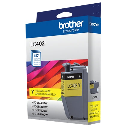 Cartucho Brother Tinta Amarilla Alto Rendi 550 Pag (Lc402Ys)