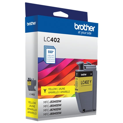 Cartucho Brother Tinta Amarilla Alto Rendi 550 Pag (Lc402Ys)