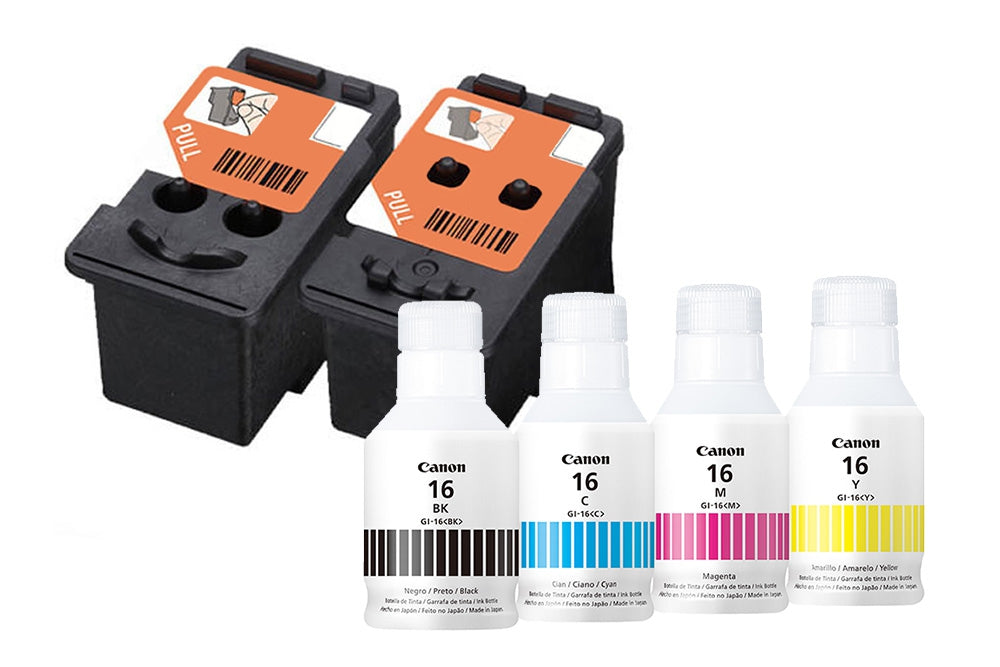 Kit De Cartuchos Gi16 En Color Es Y  Cabezal Ph-S Para Maxify