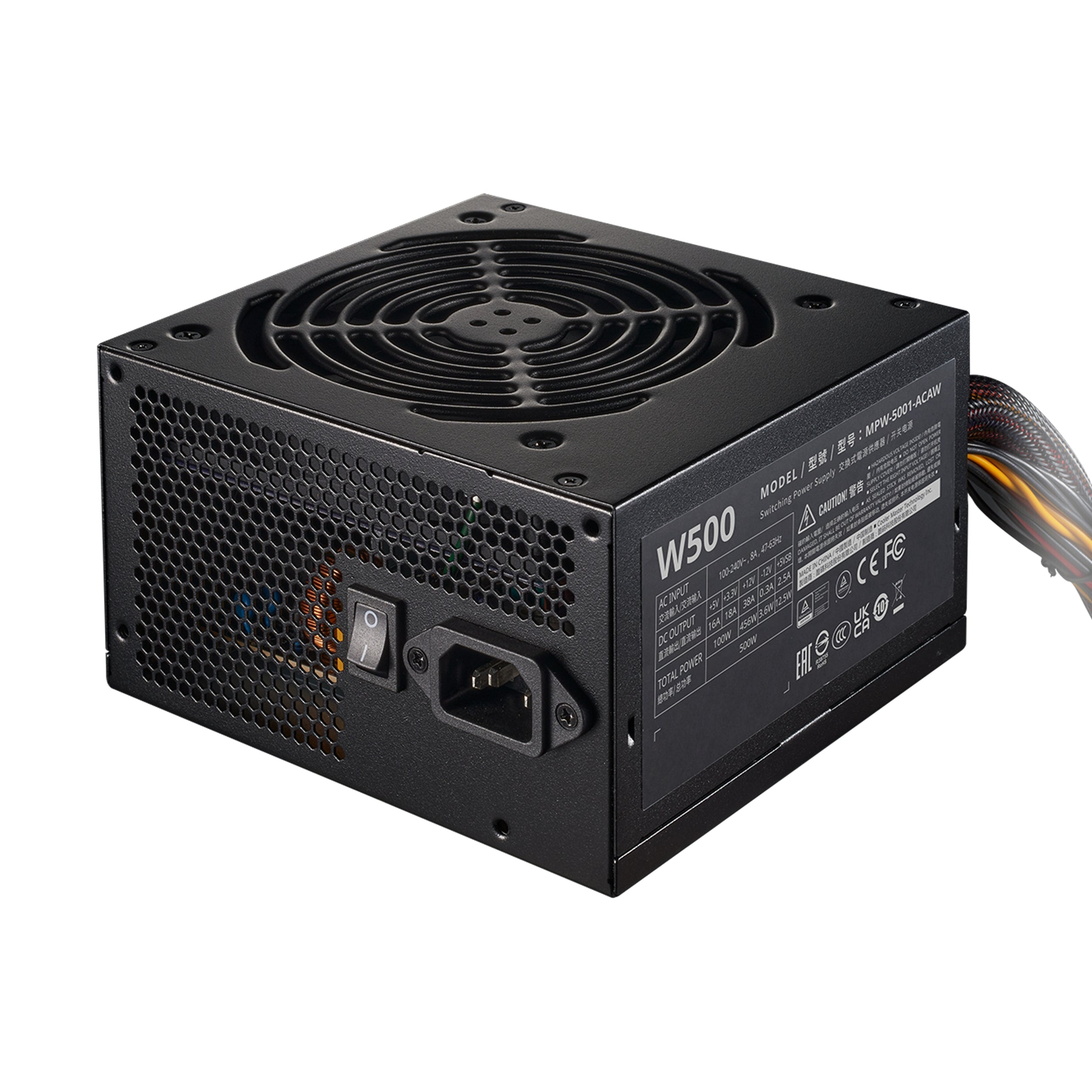 Fuente De Poder Cooler Master Elite Nex White 500W / 80 Plus Certificada / Versión Atx 12V.