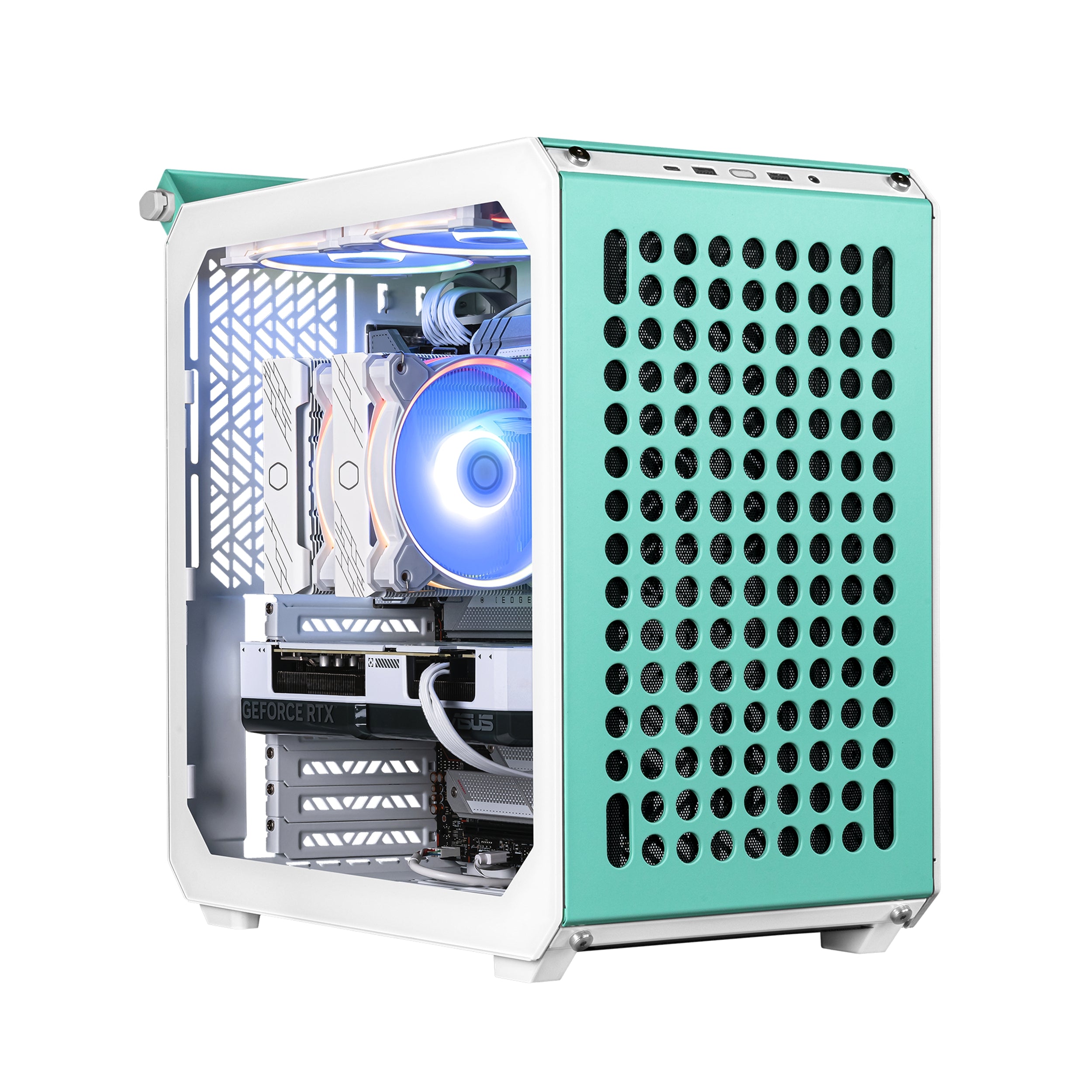 Gabinete Cooler Master Qube 500 Flatpack Macaron Edition/ E-Atx / Atx / Micro Atx / Itx / Psu Sfx/Sfx-L/ Atx Menta/Rosa/Crema