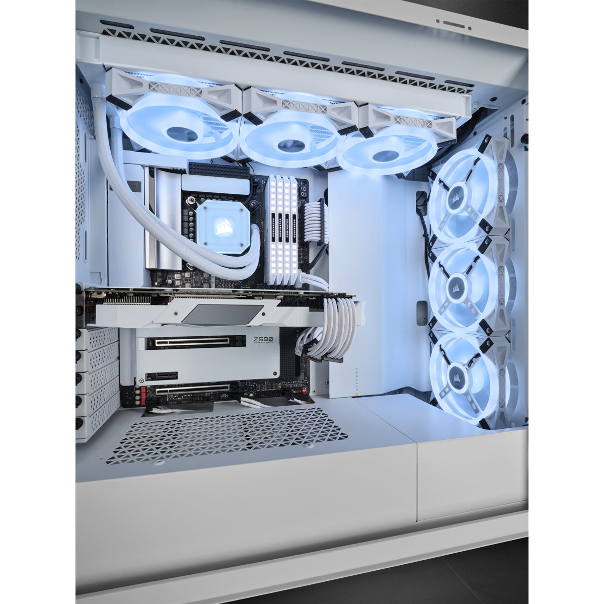 (Ob) Gabinete Corsair Icue 5000X Rgb Se Tg, White Cc-9011233-Ww