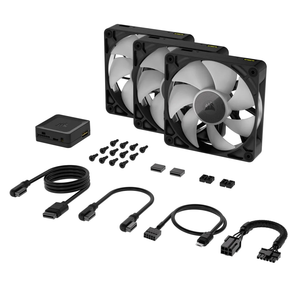 Ventilador Corsair Icue Link Rx120 Pwm /120Mm/Negro/Gamer/Kit Inicio Triple/Rgb