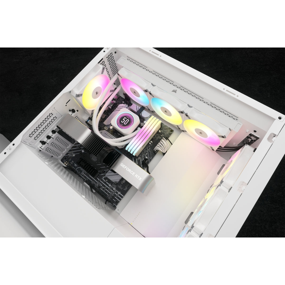 Disipador Con Enfriamiento Liquido Corsair Con Pantalla Icue H150I Elite Lcd Xt, Blanco/ 360 Mm/ S-1700 1200/ Am5 Am4 / Str5/ Str4 (Cw-9060077-Ww)