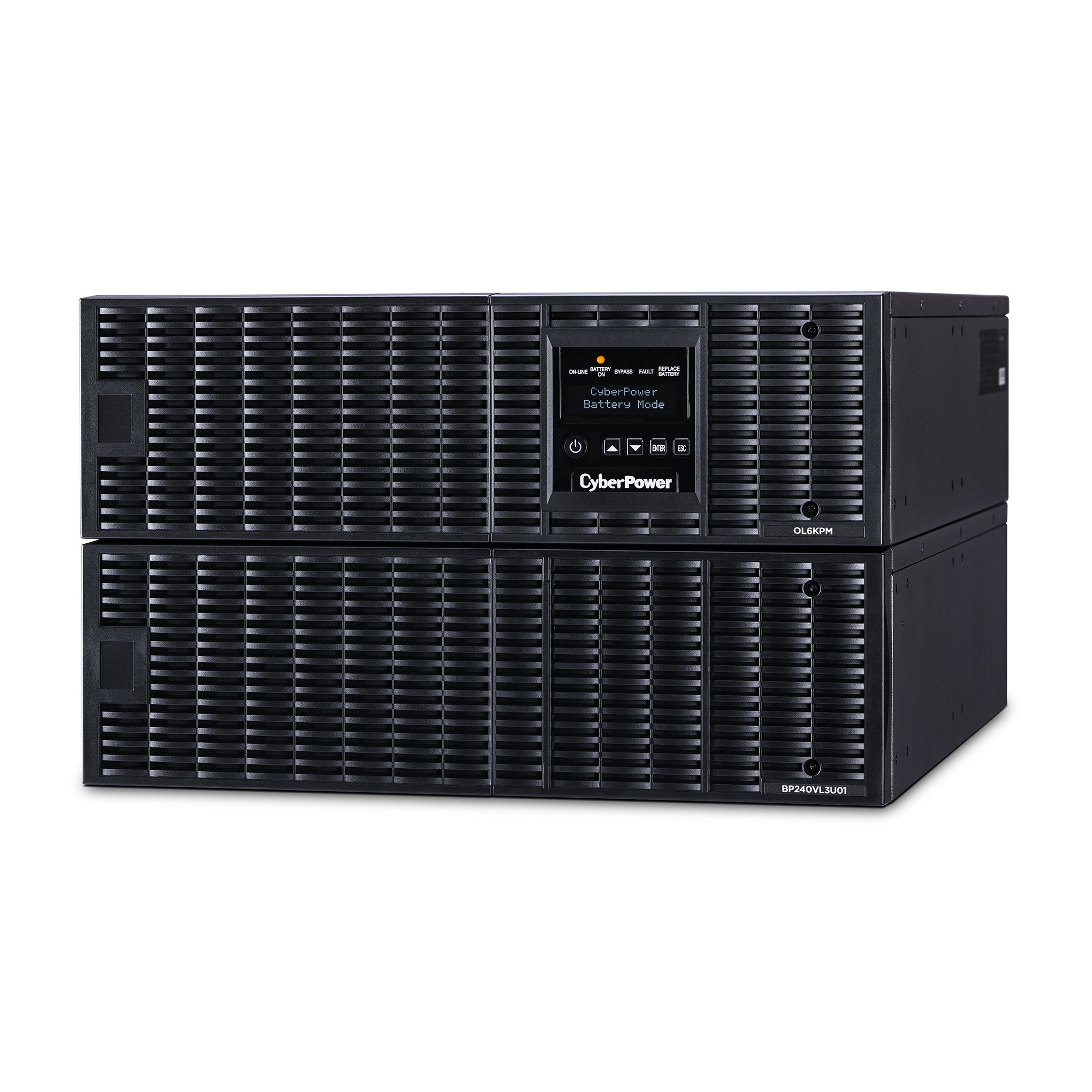 No Break Cyberpower Ol6Krt 6000Va / 5400W, Online, Entrada 200 - 240 Vac / Salida 200 - 240 Vac. Convertible Torre/Rack 6U, 2 Nema L6-20R, 2 Nema L6-30R 3 Años Incluye Batera.