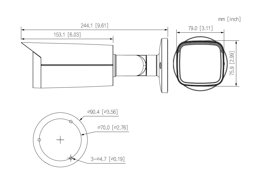 Camara Dahua Ip Bala 8 Mp/4K/2.7 A 13.5(Dh-Ipc-Hfw2831Tn-Zs-27135-S2)