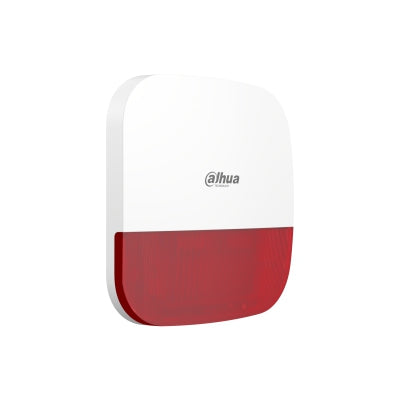 Sirena Inalámbrica Para Exterior/Dahua / Dhi-Ara13-W2/ Con Estrobo Rojo/ 110Db / Múltiples Sonidos De Alarma/ Ip65/ Alarma De Batería Baja