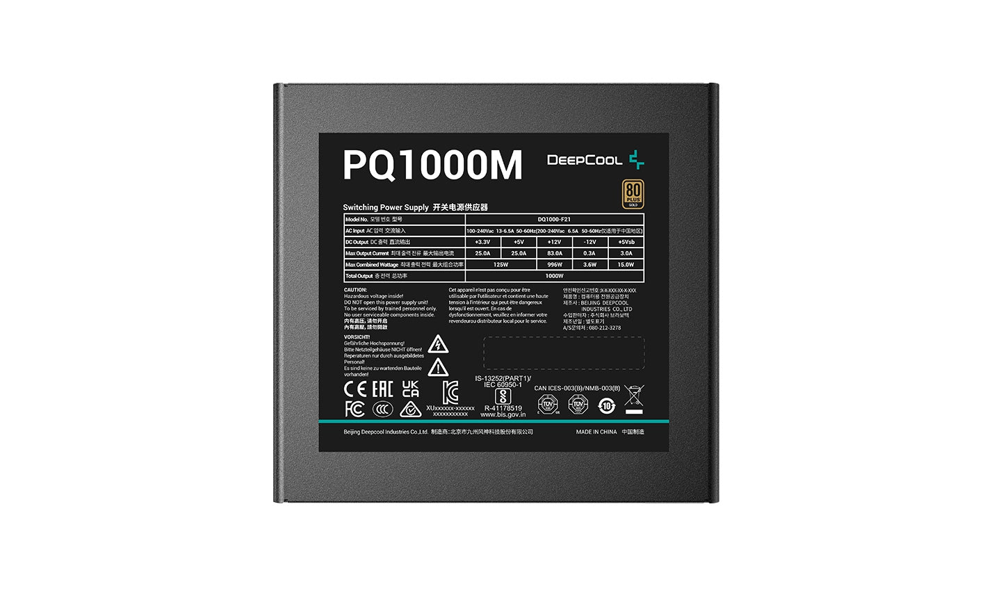 Fuentes De Poder Deepcool R-Pqa00M-Fa0B-Us Pq1000M (R-Pqa00M-Fa0B-Us)