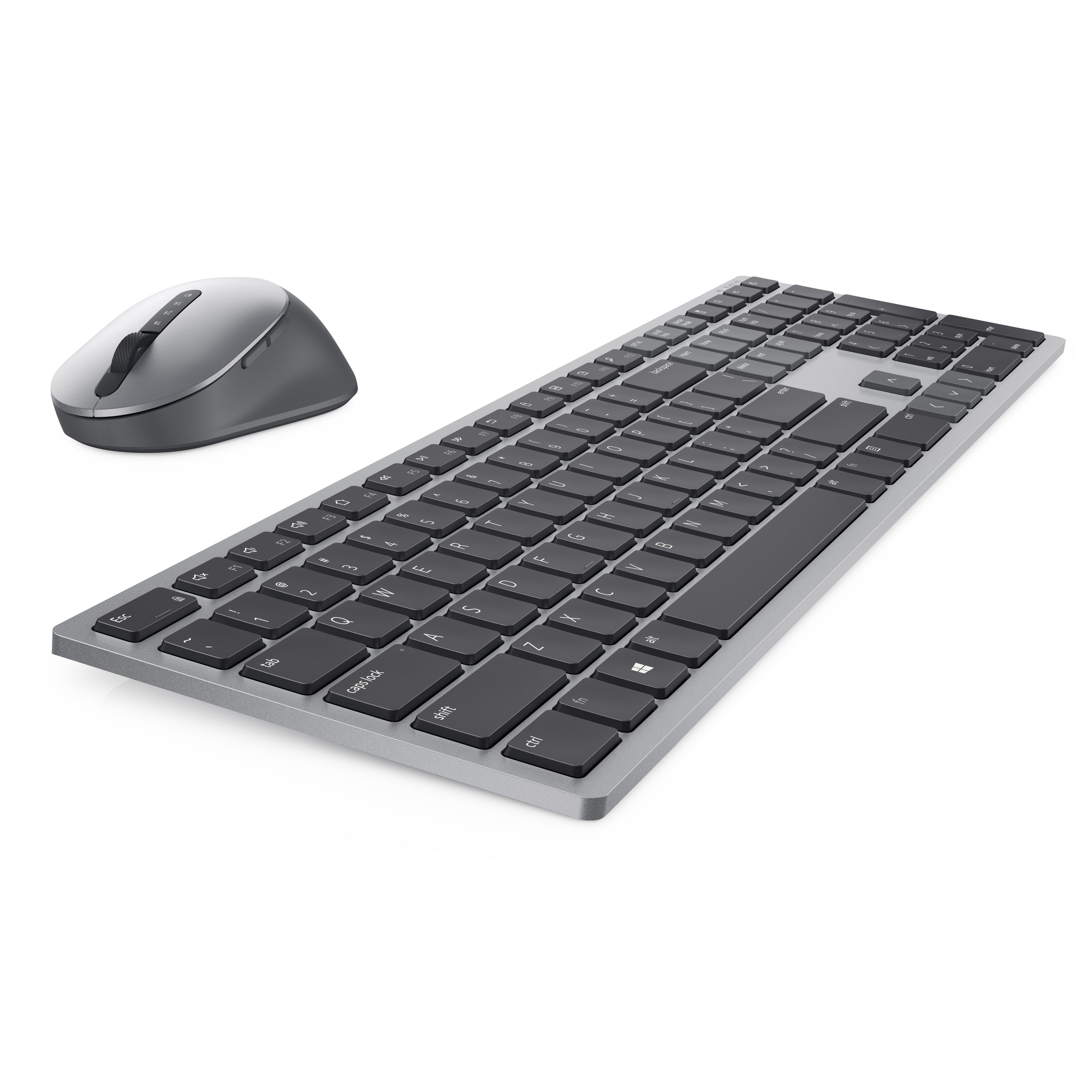 Kit Teclado Y Mouse Dell Premier Km7321W Ingles 580-Ajix. Color Gris Titán Usb Inalámbrico Bluetooth/Rf Óptico 4000 Dpi Botón Rueda