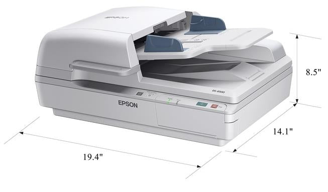 Escáner Epson Ds-6500 215 X 1016 Mm 25 Ppm Base Plana Y Adf Ccd 3000 Páginas