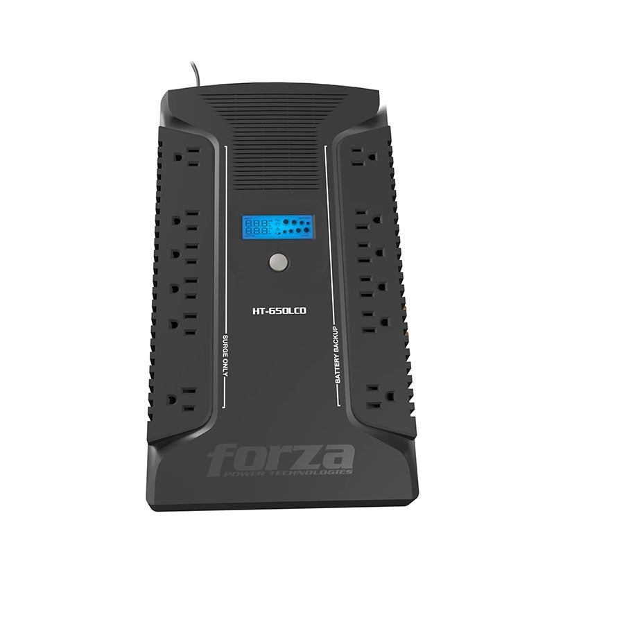 Ups Interactivo Forza Ht-650Lcd 650Va/390W, 12 Slds, Coax, Usb, Sobremesa-120V