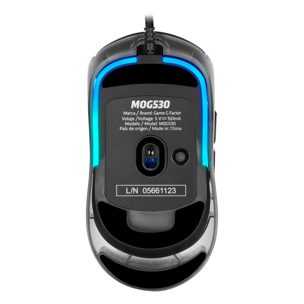 Mouse Game Factor Carcasas Intercambiables P3327 12K Dpi Rgb Usb Negro (Mog53-Bk)