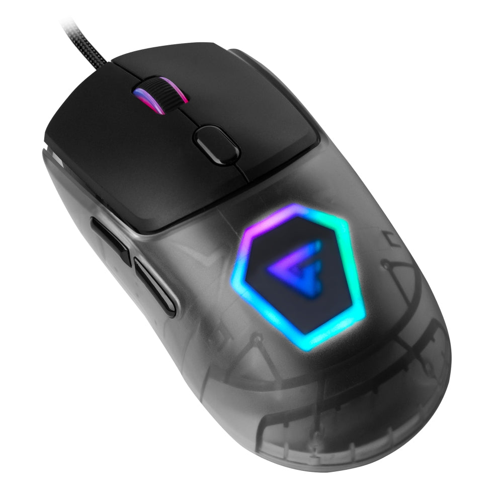 Mouse Gaming Game Factor Mog530-Bk Carcasas Intercambiables Pixart 3327 12000 Dpi Rgb Usb Negro