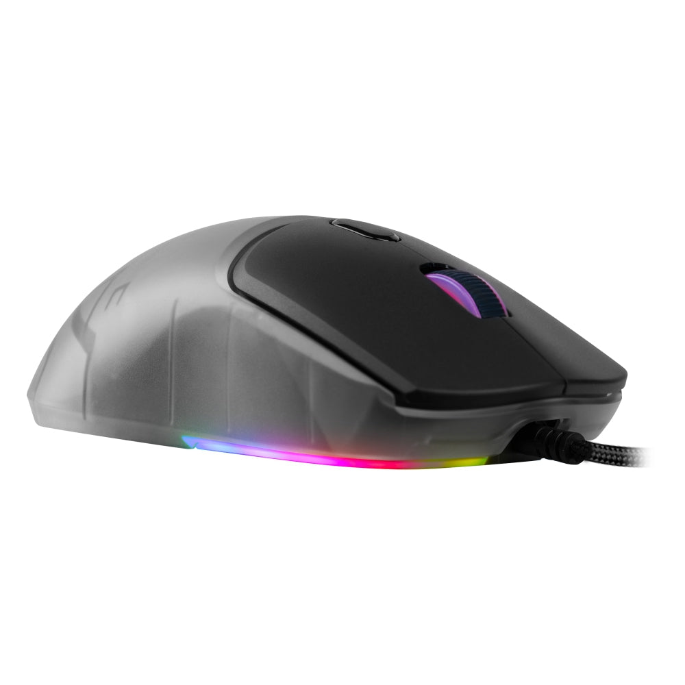 Mouse Gaming Game Factor Mog530-Bk Carcasas Intercambiables Pixart 3327 12000 Dpi Rgb Usb Negro