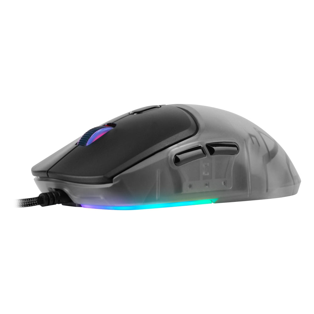 Mouse Gaming Game Factor Mog530-Bk Carcasas Intercambiables Pixart 3327 12000 Dpi Rgb Usb Negro