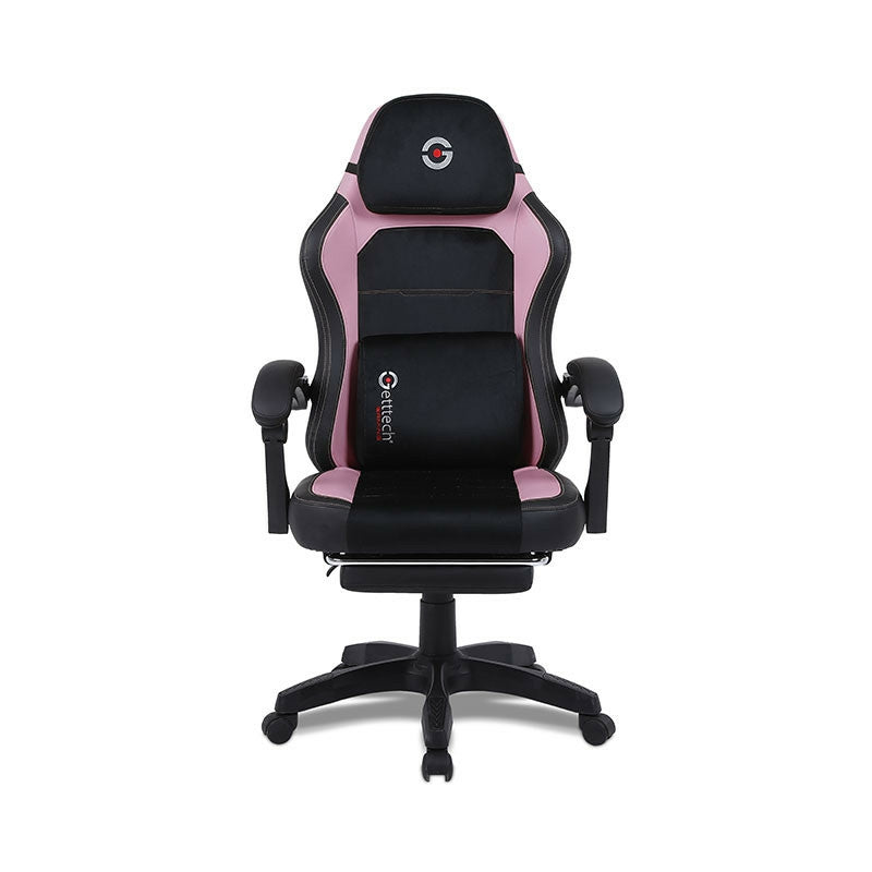 Silla Getttech Rosa Y Negro Soporte Para Reposapies (Gar-Gaopy-G2-Pk)