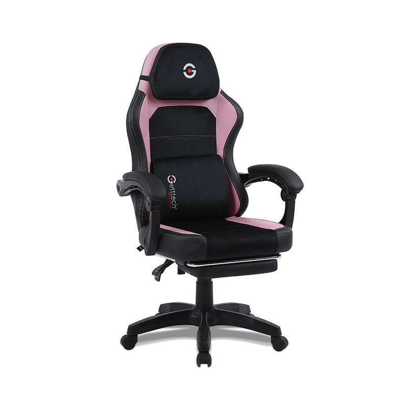 Silla Getttech Rosa Y Negro Soporte Para Reposapies (Gar-Gaopy-G2-Pk)