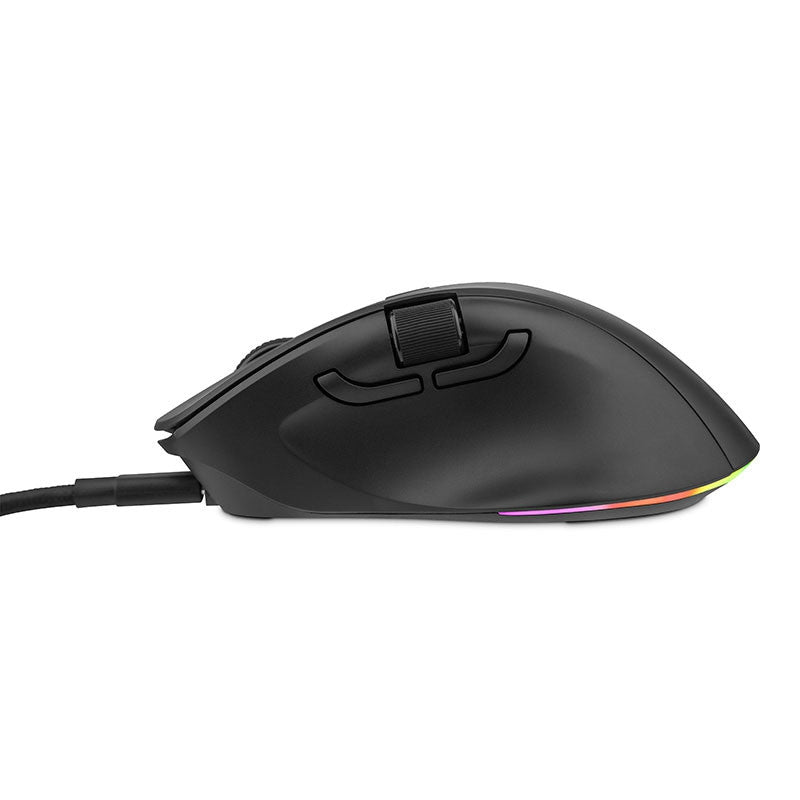 Mouse Gamer Getttech Inalambrico/Cableado Rgb 6400 Dpi Ergonomico 1000Hz 7 Botones Ggm-Rgbtr-01