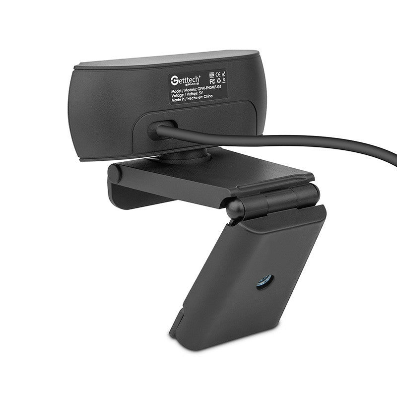 Webcam Streaming Getttech Fhd 30Fps Usb Microfonos Dobles (Gpw-Fhdmf-G1)