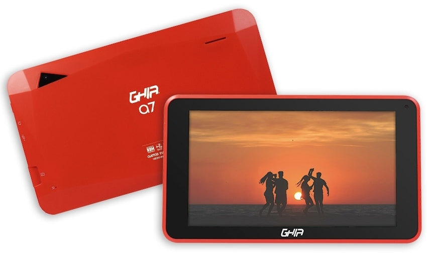 Tablet Ghia A7 Wifi/A133 Quadcore/ 7 Pulg Tn /2Gb Ram/32Gb /2Cam/Wifi/Bluetooth/2100Mah/Android 11 /Roja