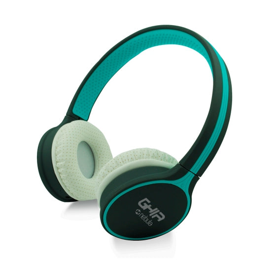 Audifonos Diadema Bluetooth Ghia N1 Hifi Sound Verde/Gris 10M Alcance Bt 4.2 Bateria 300Mah