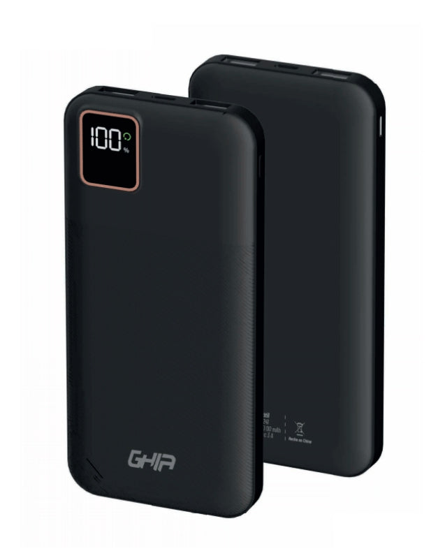 Power Bank Ghia De Carga Rapida De 10 000 Mah Color Negro