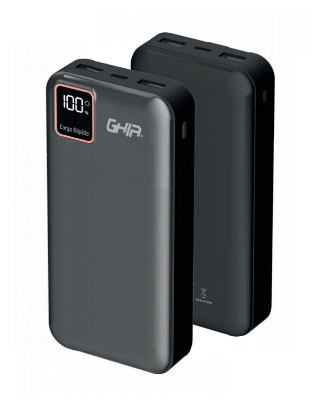 Power Bank Ghia De Carga Rapida De 20 000 Mah Color Negro