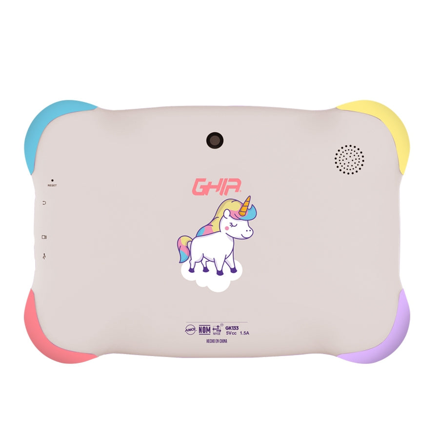 Tablet Ghia Kids 7 Pulg/A133 Quadcore/2Gb Ram/32Gb /2Cam/Wifi/Bluetooth/2500Mah/Android 13 Go /Violeta