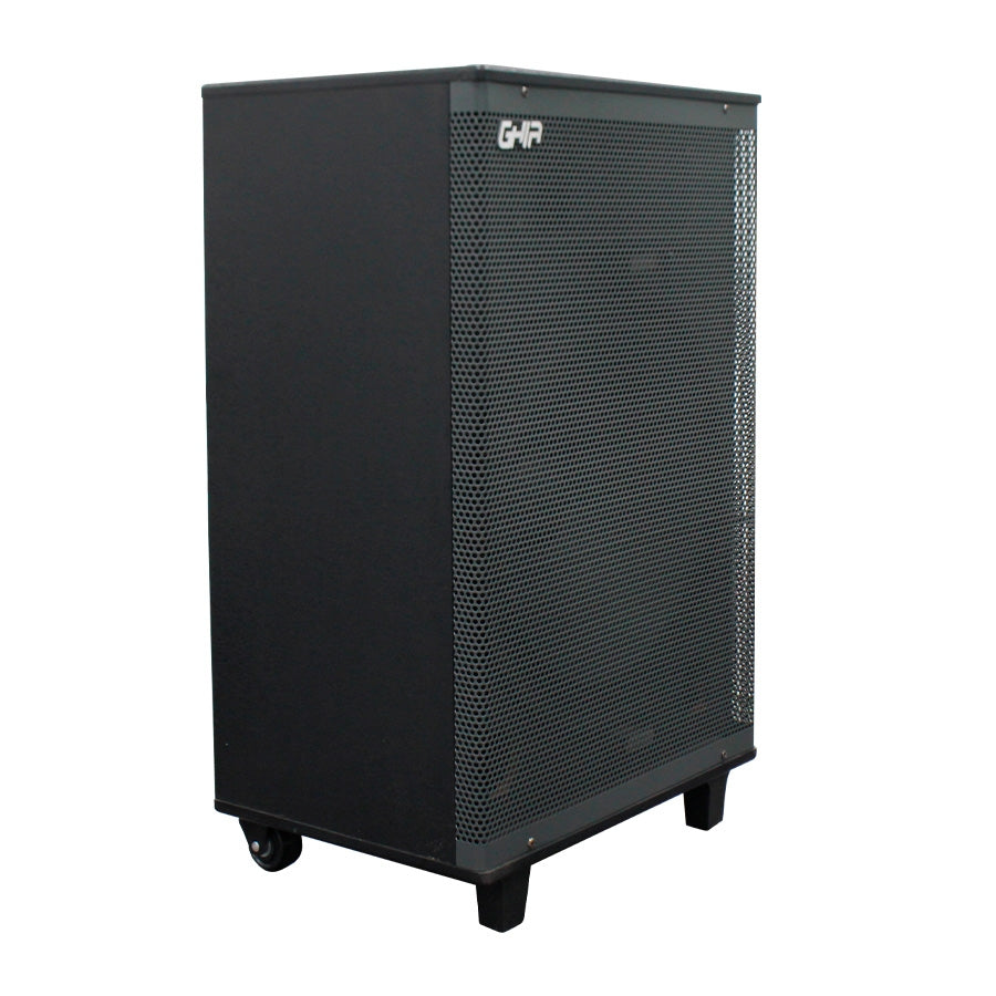 Bafle Amplificado Recargable Profesional De 15 Pulg 18000W Pmpo Portatil Con Ruedas, Cajon De Madera Y Manija Retractil Bt/ Usb/ Micro Sd/Aux/ Display Led/ Bateria/ Tws