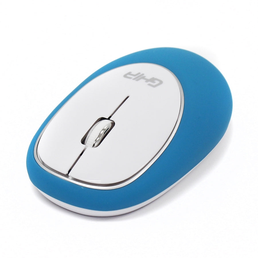 Mouse Ergonomico De Memory Foam Ghia Azul/Blanco /Inalambrico/ 1000 Dpi